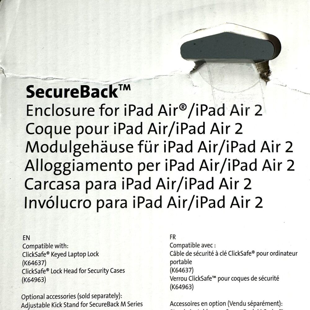 Kensington - SecureBack Enclosure for iPad Air & iPad Air 2 (K67772WW), Ret. $60 - Picture 5 of 7
